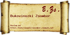 Bukovinszki Zsombor névjegykártya